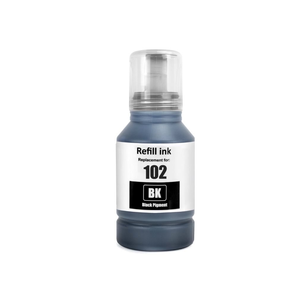Kompatibilní s Epson 102 BK / 127ml Inkoust Černá (Tiskový inkoust)