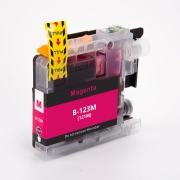 Kompatibilní s Brother LC123M / 10ml Atrament Tmavo purpurová (Atramentové kazety)