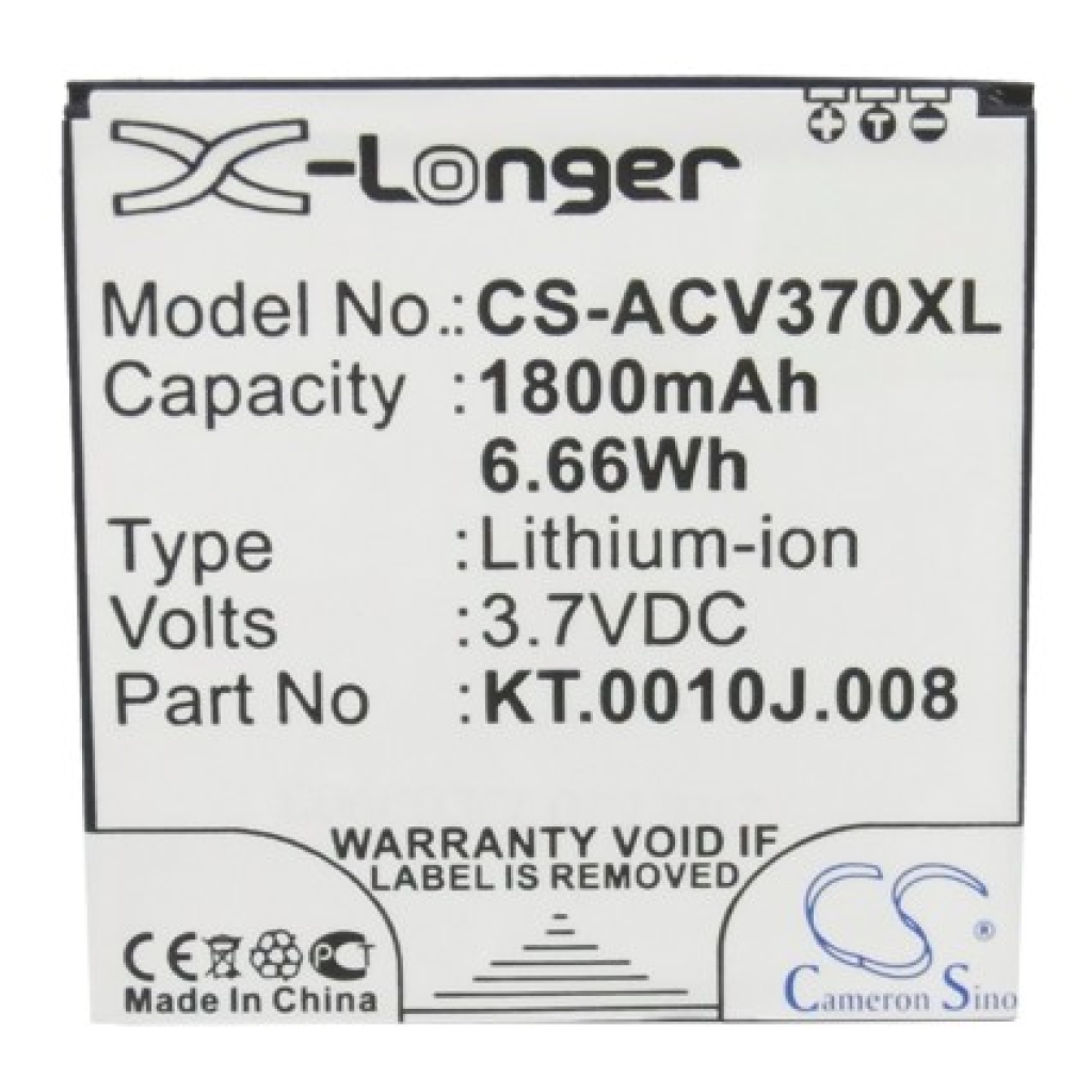 Batérie pre mobilné telefóny Acer CS-ACV370XL