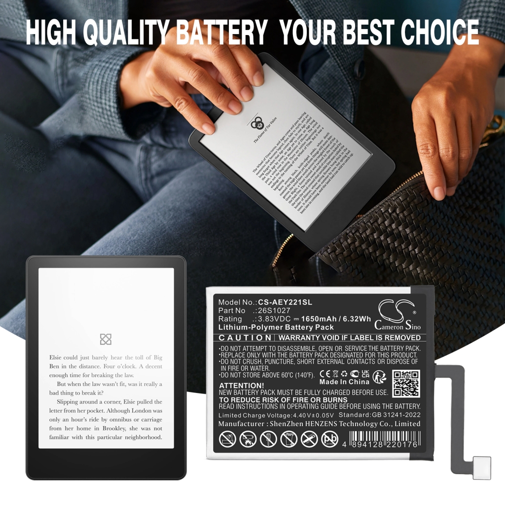 Baterie do elektronických čteček knih Amazon CS-AEY221SL