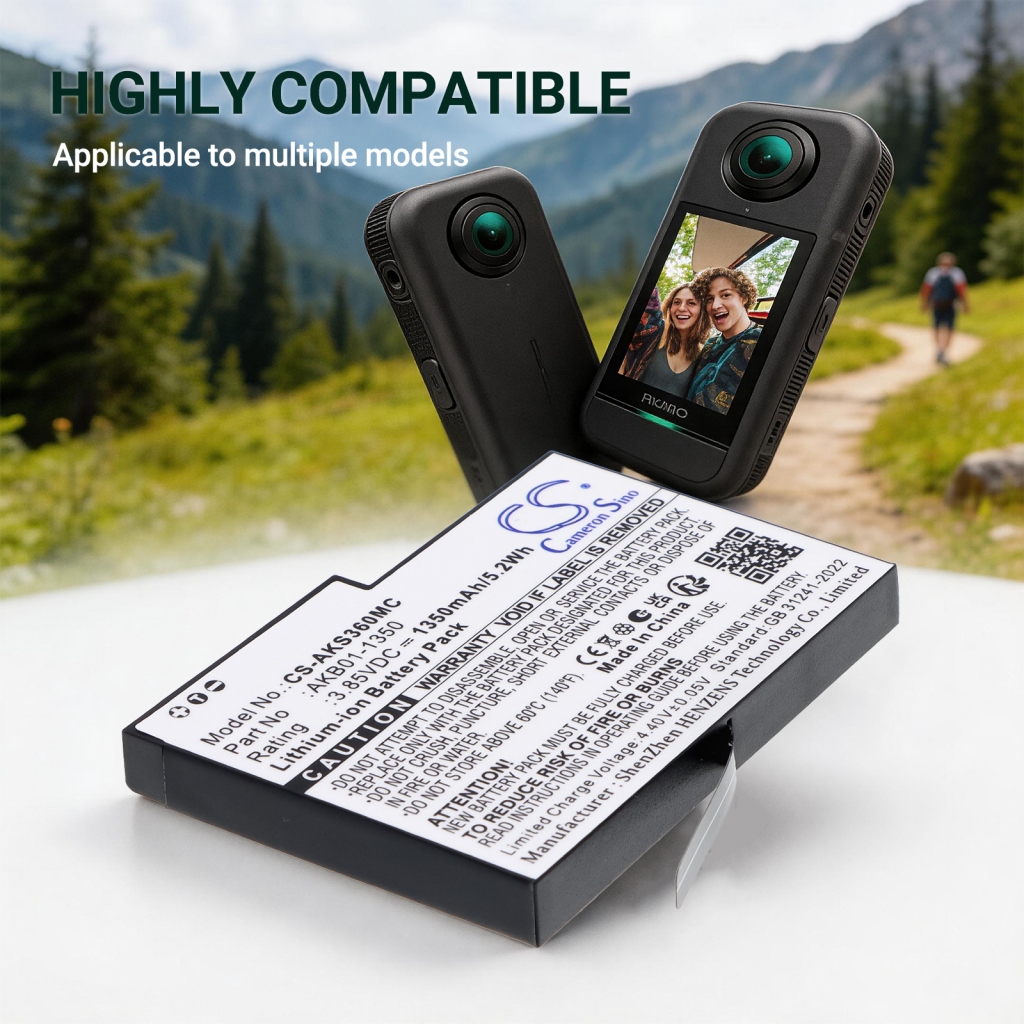 Baterie kompatibilní s Akaso CS-AKS360MC