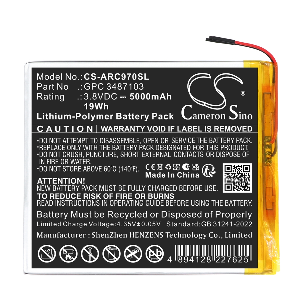 Baterie kompatibilní s Archos CS-ARC970SL