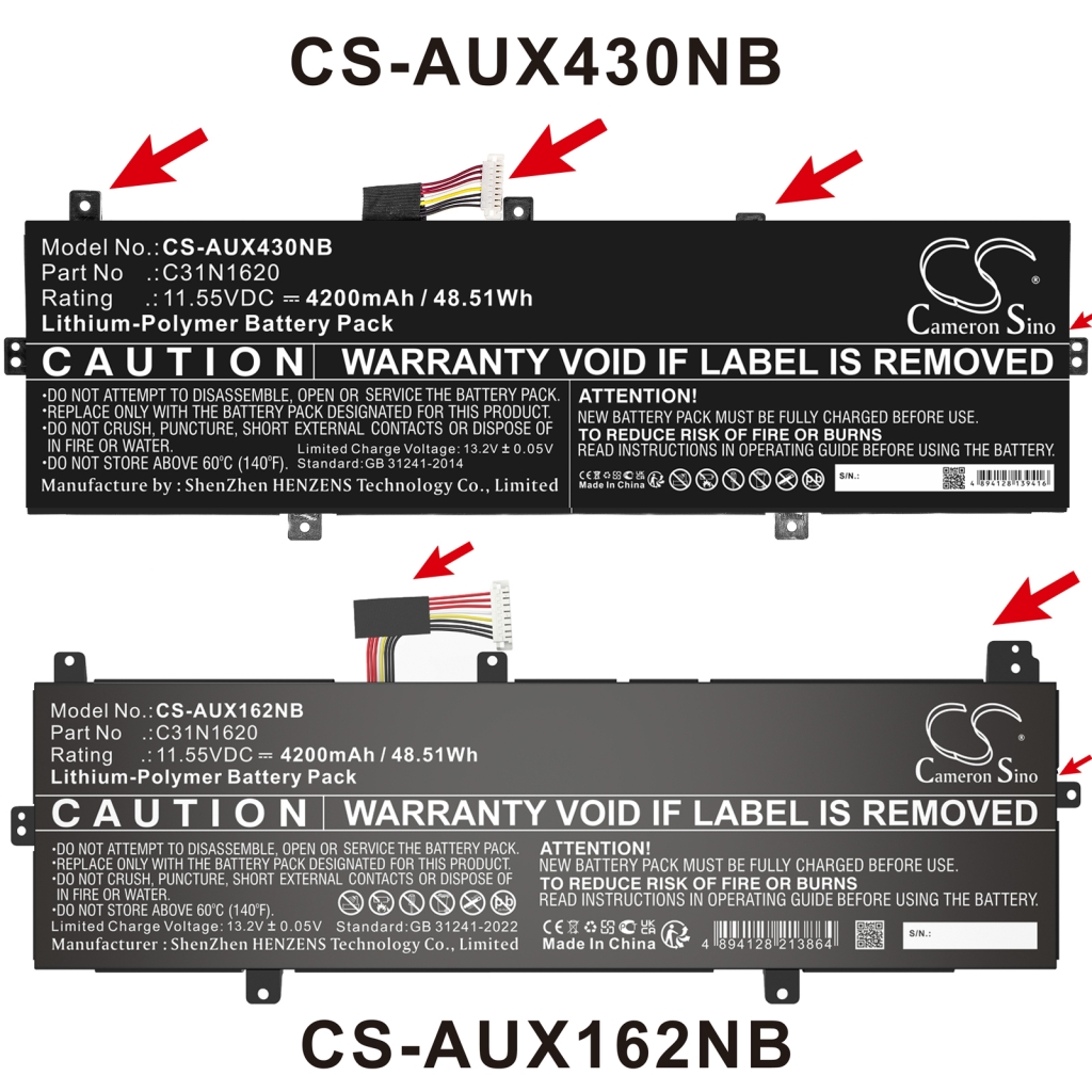 Notebook battery Asus ZenBook UX430UQ-0021A7500U