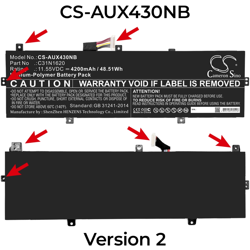 Notebook battery Asus ZenBook UX430UN-GV070R