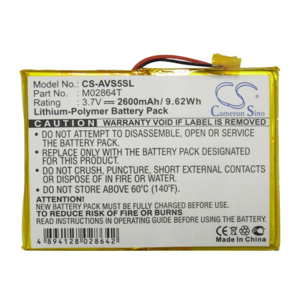 MP3, MP4, PMP batéria Archos CS-AVS5SL