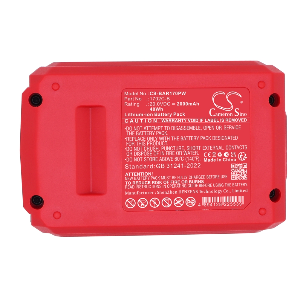 Battery compatible with Bauer CS-BAR170PW