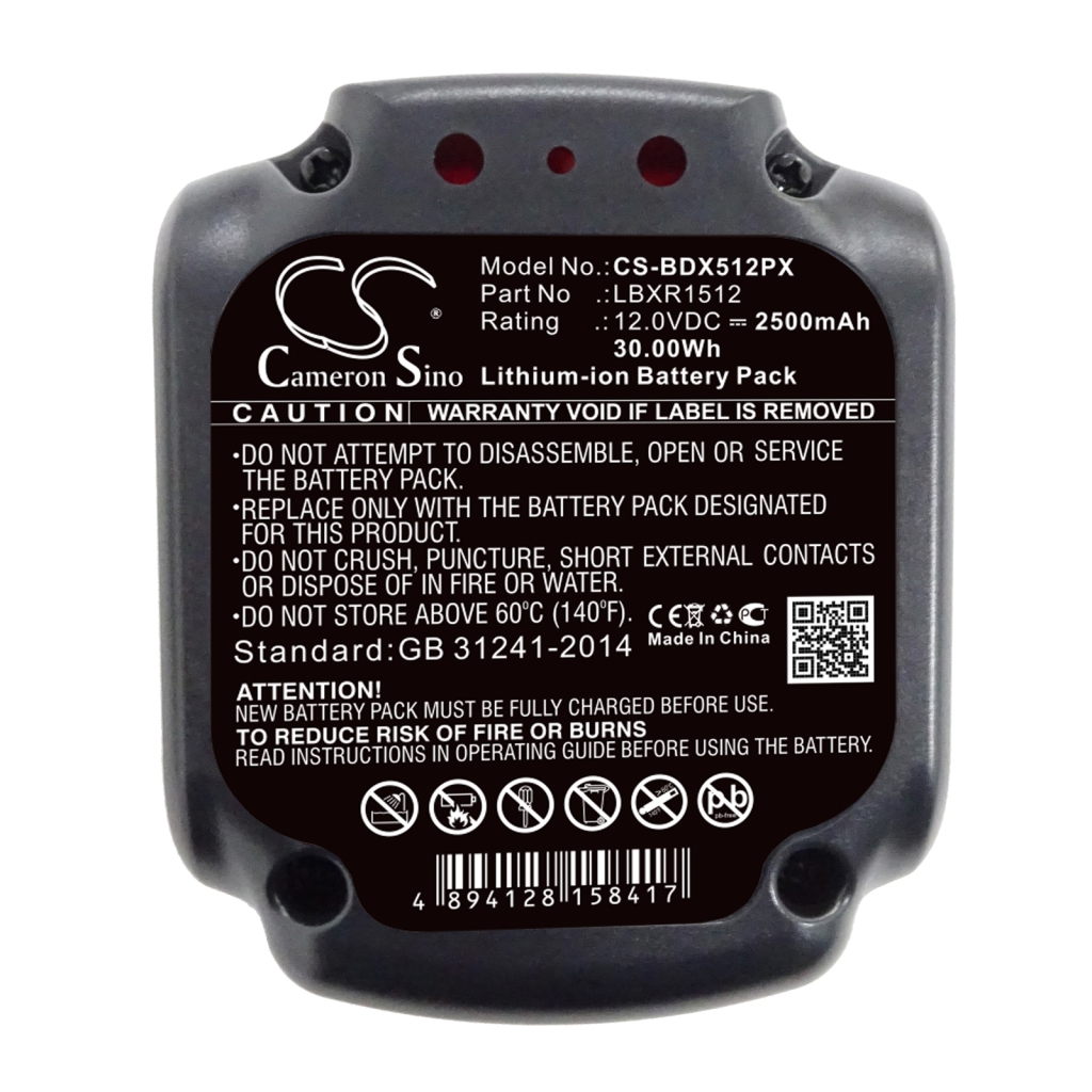 Priemyselné batérie Black & decker CS-BDX512PX