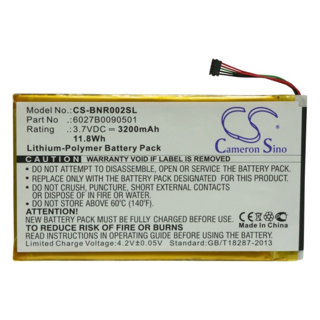 Batérie pre elektronické knihy, elektronické čítačky Barnes & noble CS-BNR002SL