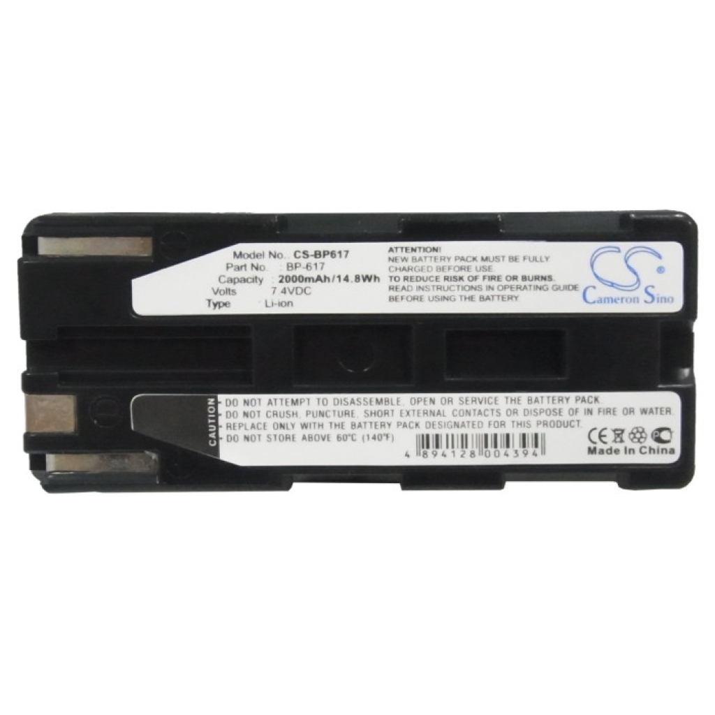 Cameron Sino CS-BP617 Canon BP-617 7.4V 2000mAh front label