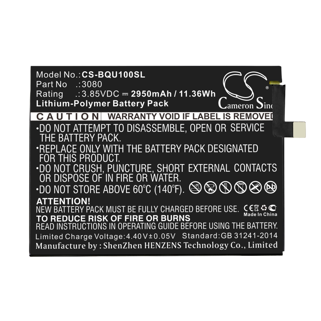 Batérie pre mobilné telefóny Bq CS-BQU100SL