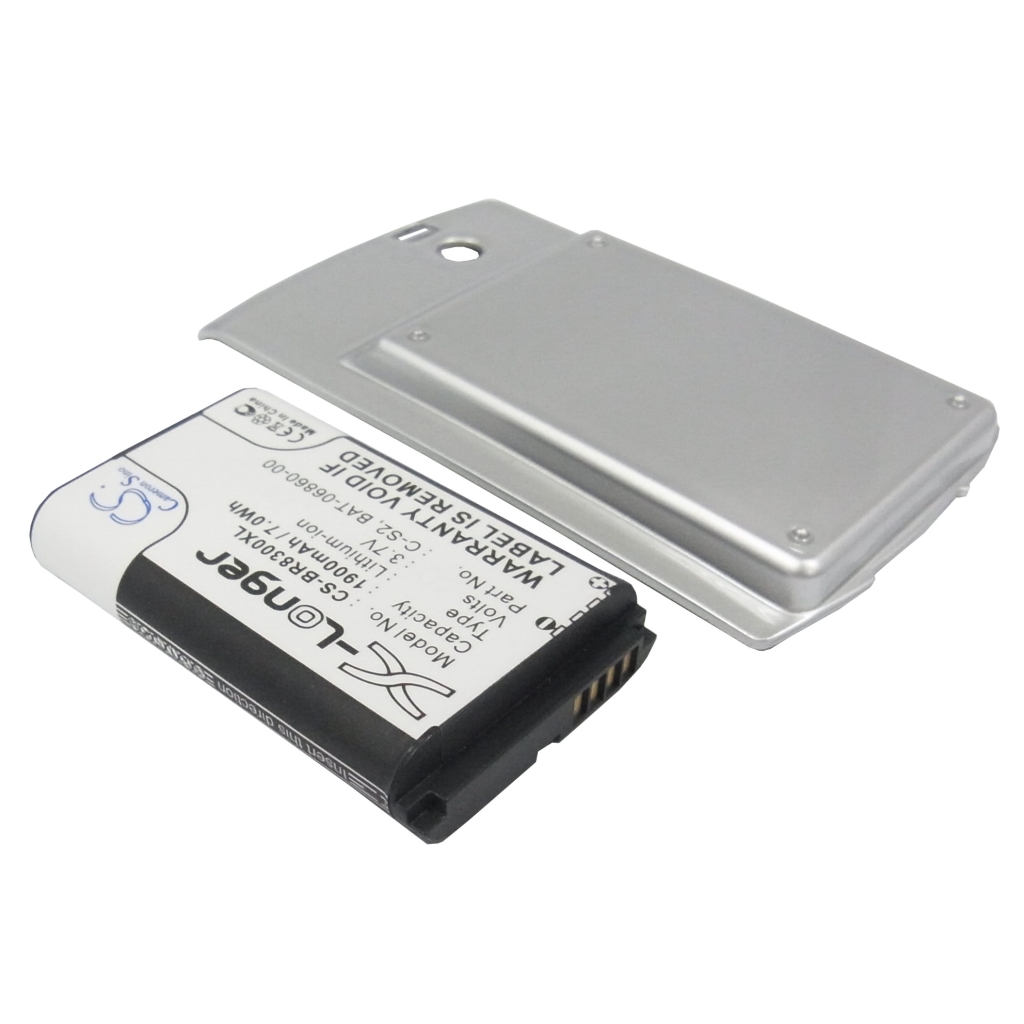 CS-BR8300XL 1900mAh rozšírená batéria BlackBerry 8300 so strieborným krytom