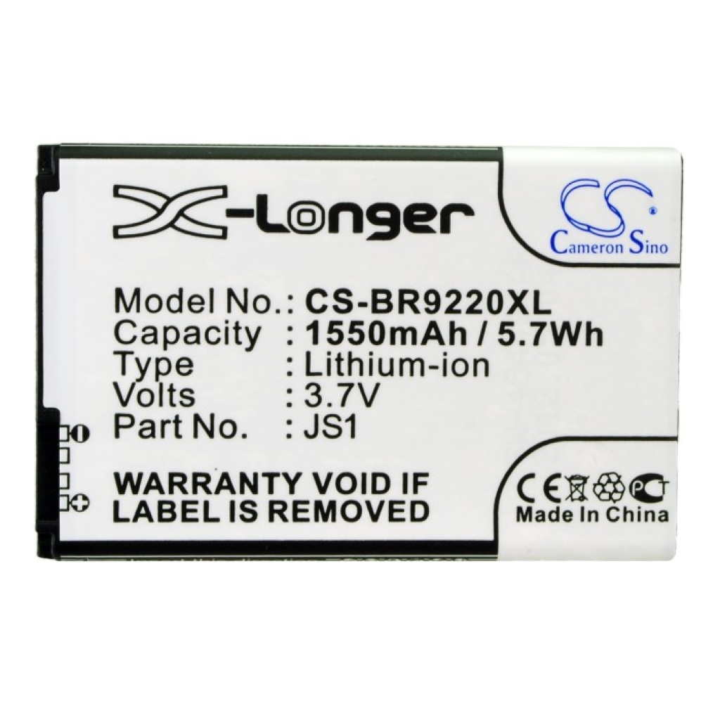 Cameron Sino X-Longer CS-BR9220XL – přední štítek přímo, 1550mAh/5,7Wh, 3,7V