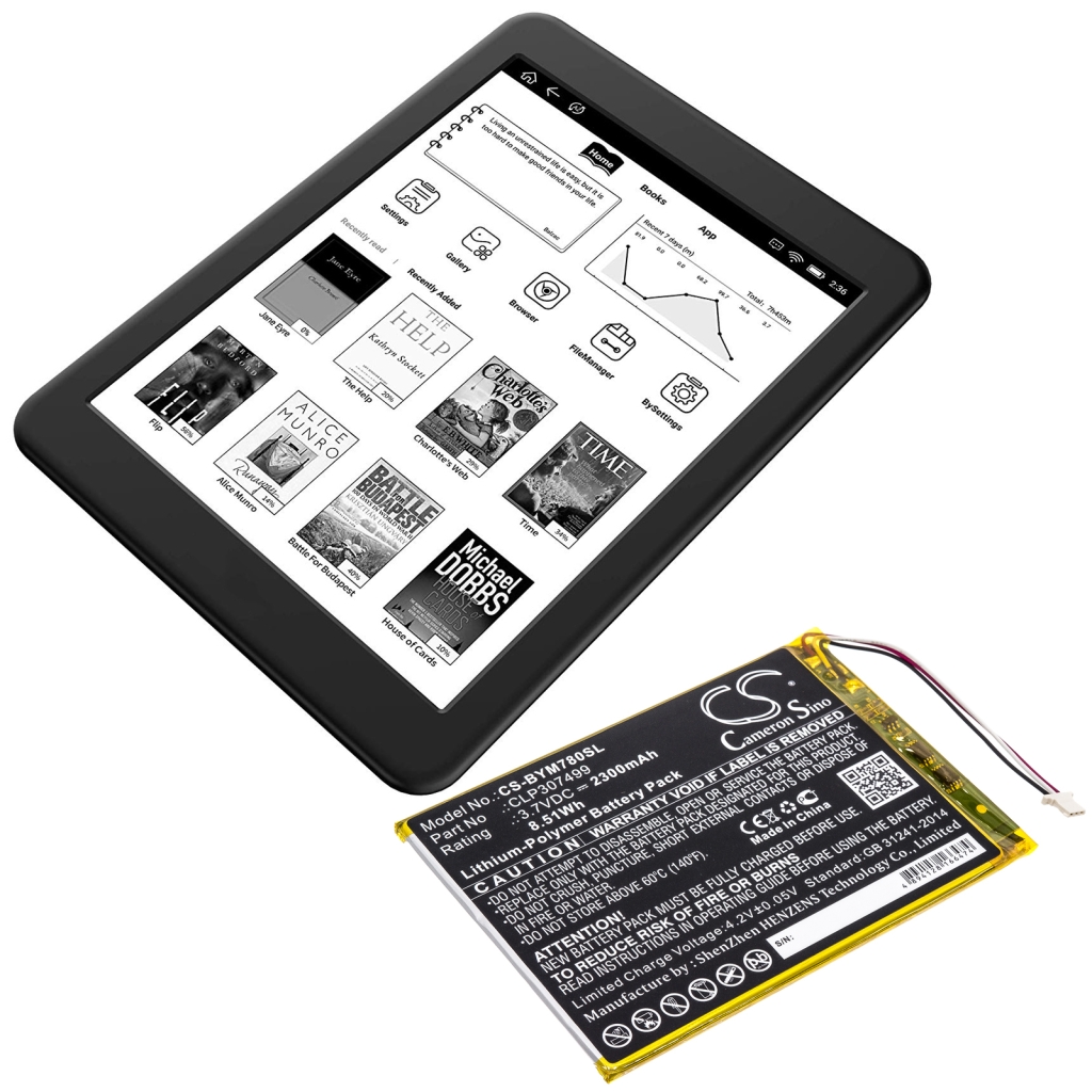 Batérie pre elektronické knihy, elektronické čítačky Boyue CS-BYM780SL