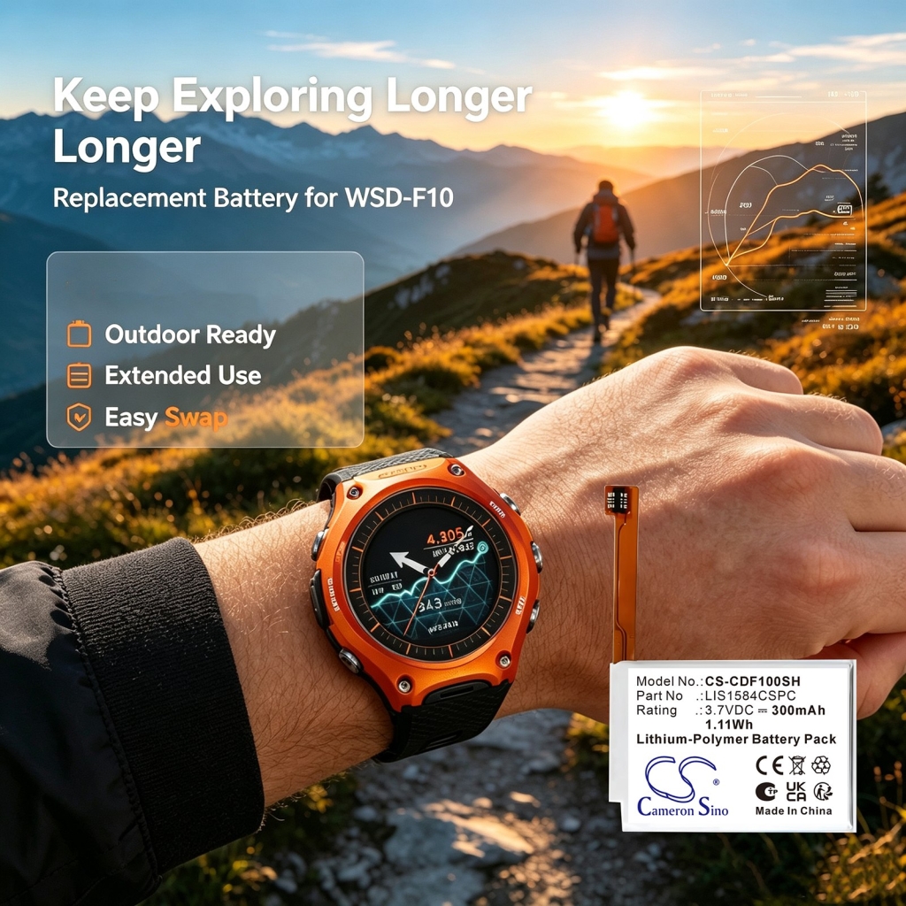Baterie kompatibilní s Casio Smart Outdoor Watch CS-CDF100SH