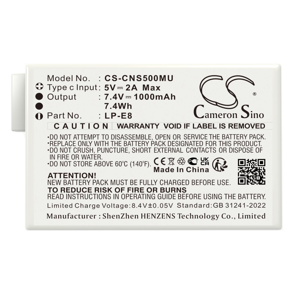 Camera Battery Canon CS-CNS500MU