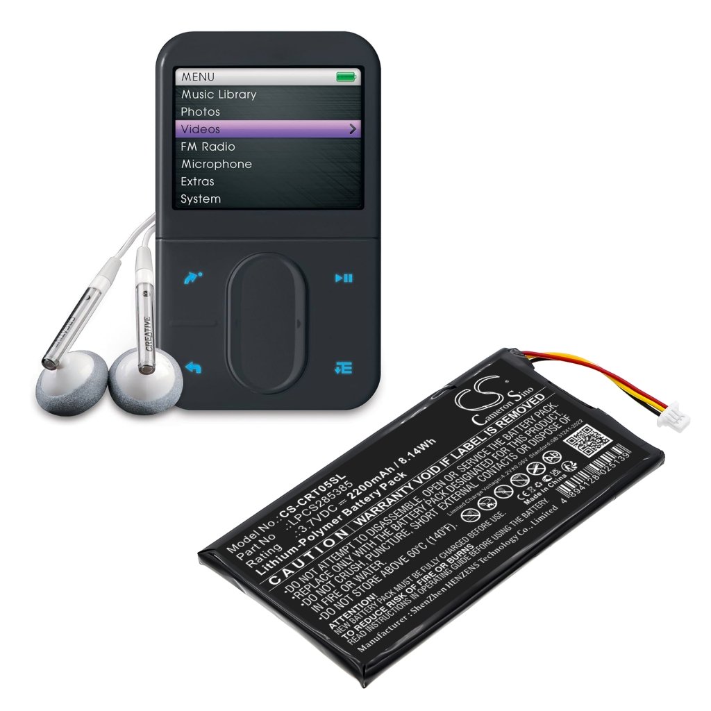 MP3, MP4, PMP batéria Creative CS-CRT05SL