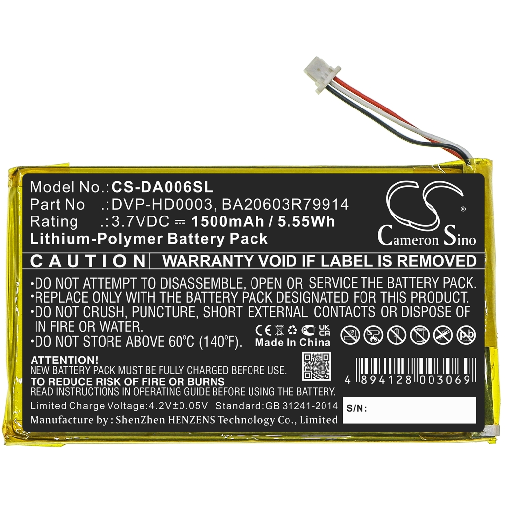 MP3, MP4, PMP batéria Creative CS-DA006SL