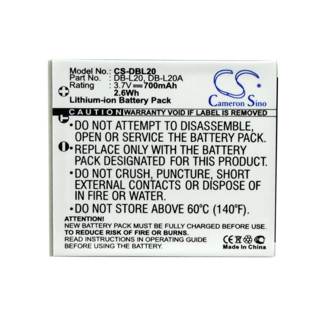 Camera Battery Sanyo Xatic VPC-CA6