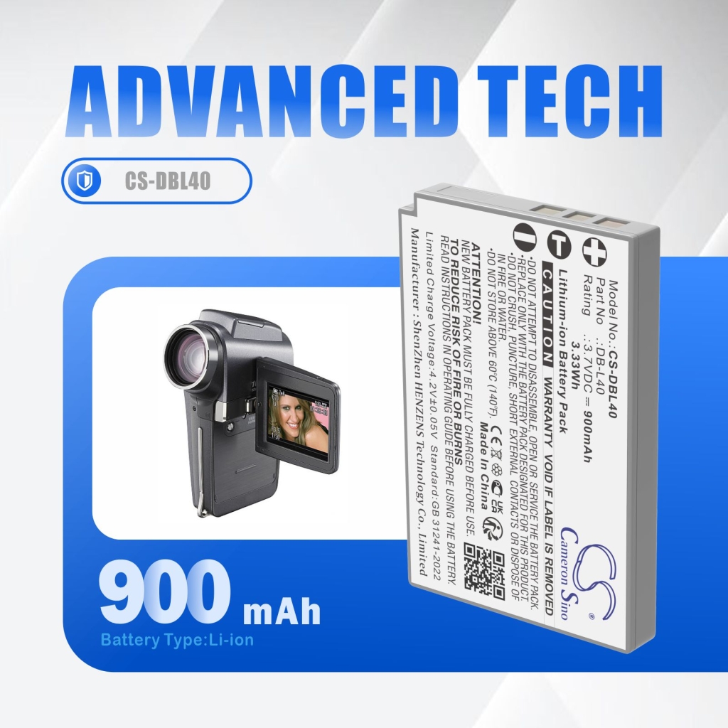 Camera Battery Sanyo Xacti VPC-HD1