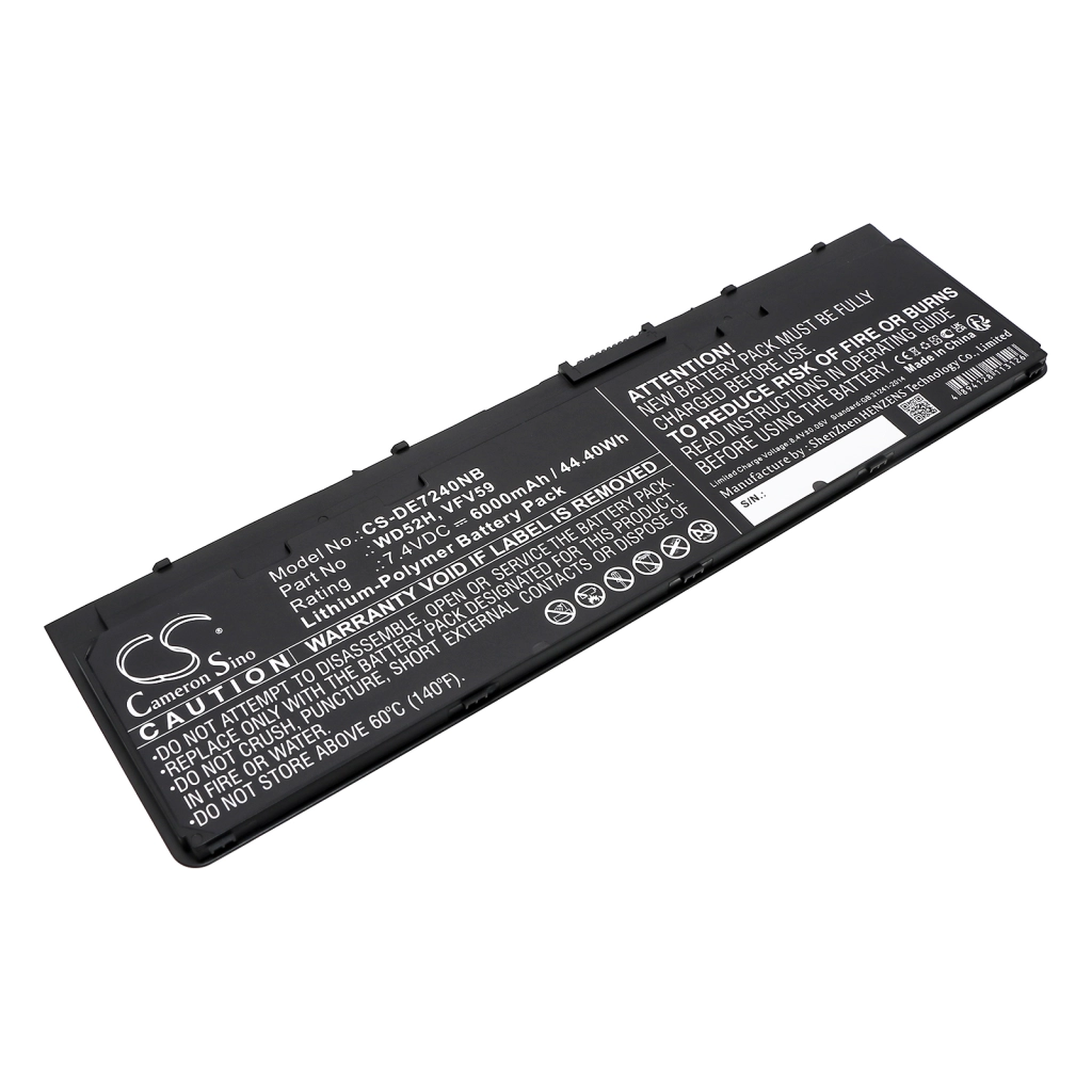 Notebook battery DELL CS-DE7240NB