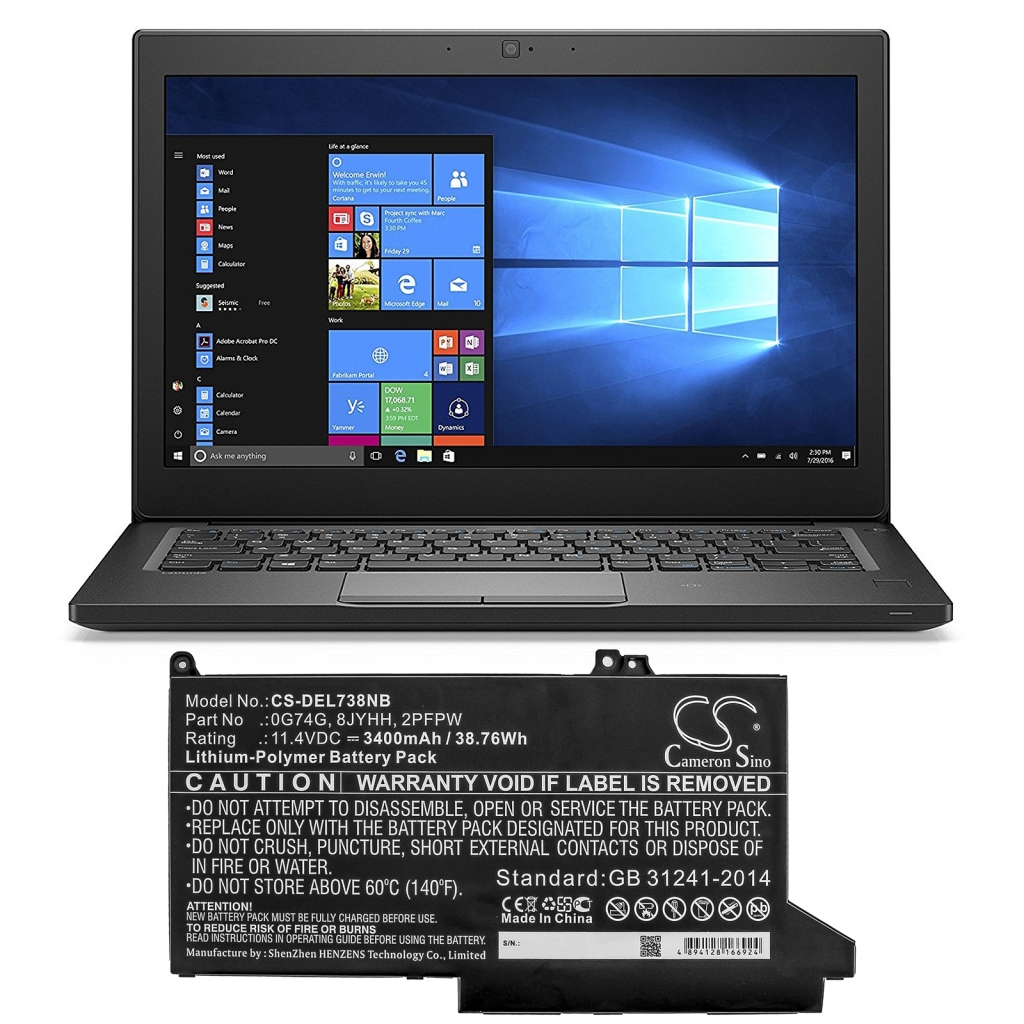 Notebook battery DELL N013L7280-D1606CN