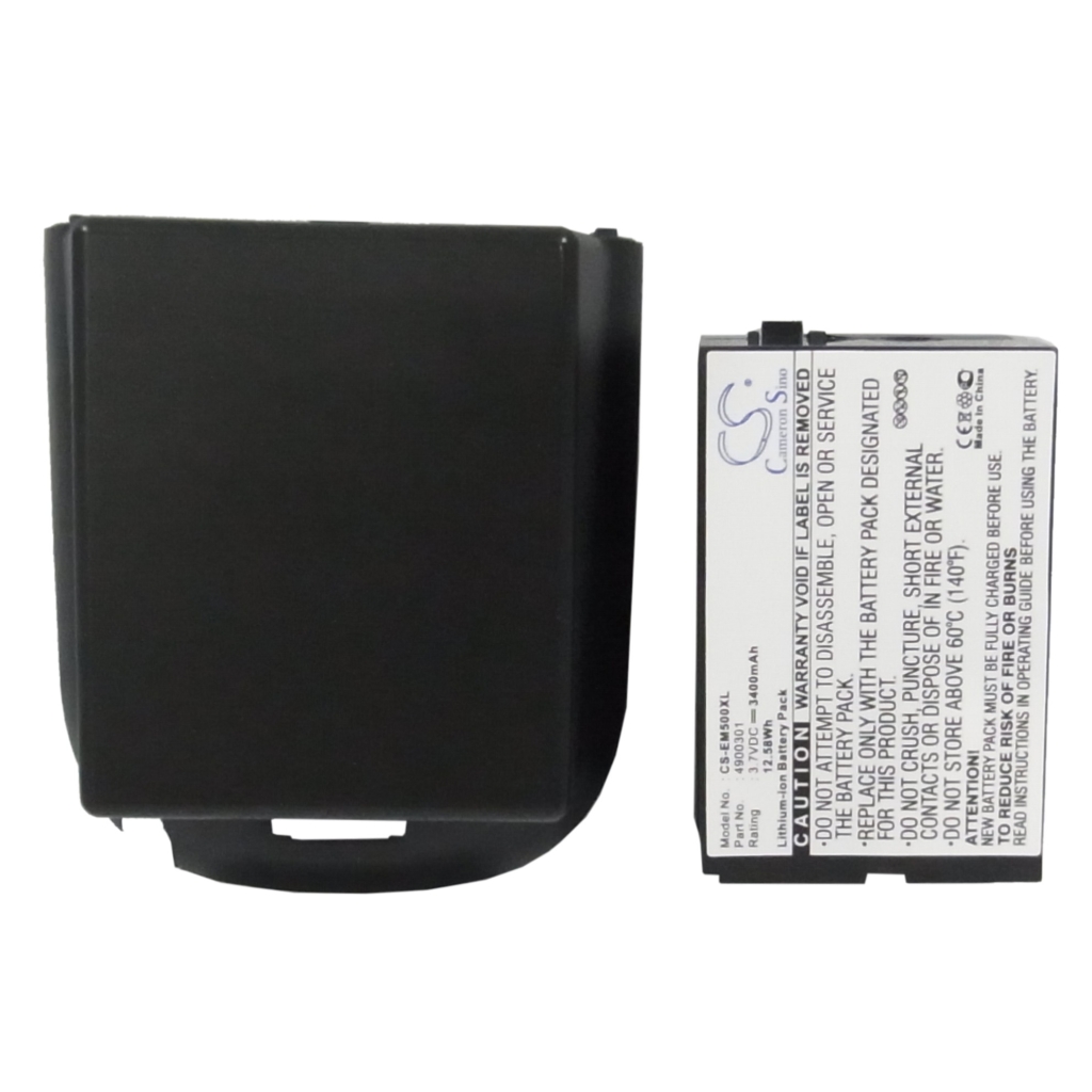 Cameron Sino CS-EM500XL pohľad na predný štítok: 3400mAh 3,7V, predný štítok a kryt