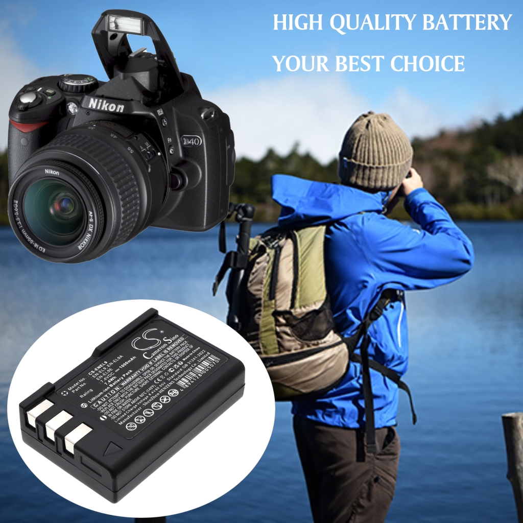 Camera Battery compatible with Nikon DSLR-D40X
