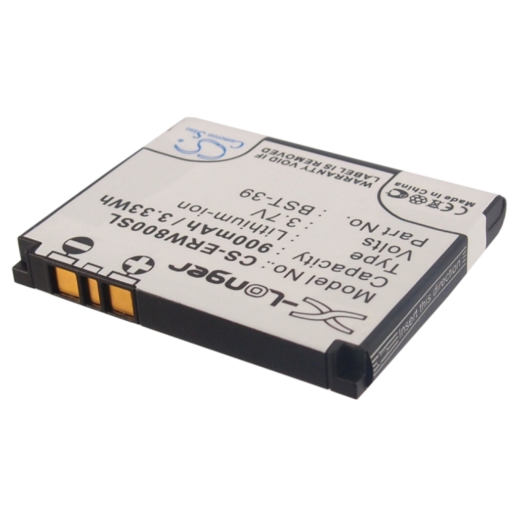 Cameron Sino X-Longer CS-ERW800SL pohľad na štítok: 3,7V 900mAh Li-ion, batéria X-Longer Sony Ericsson BST-39
