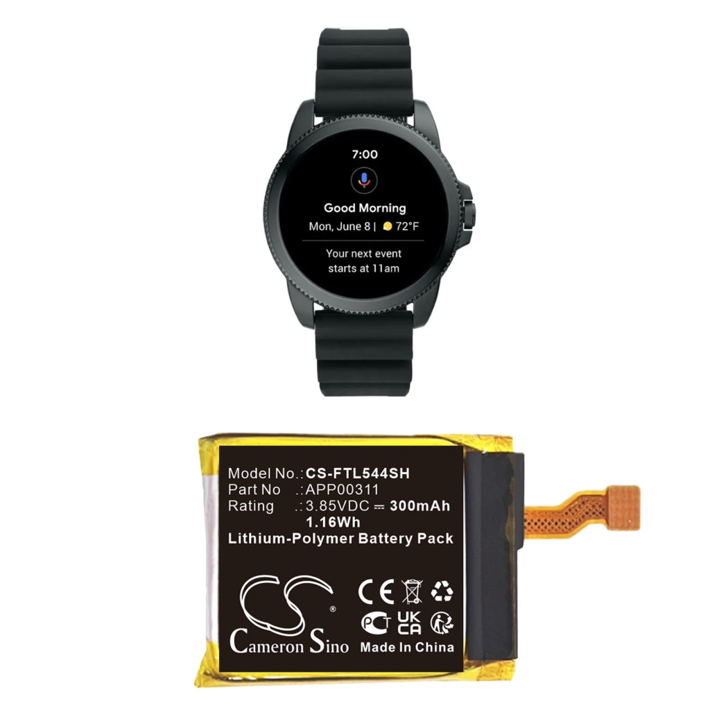 Batérie pre inteligentné hodinky Fossil CS-FTL544SH