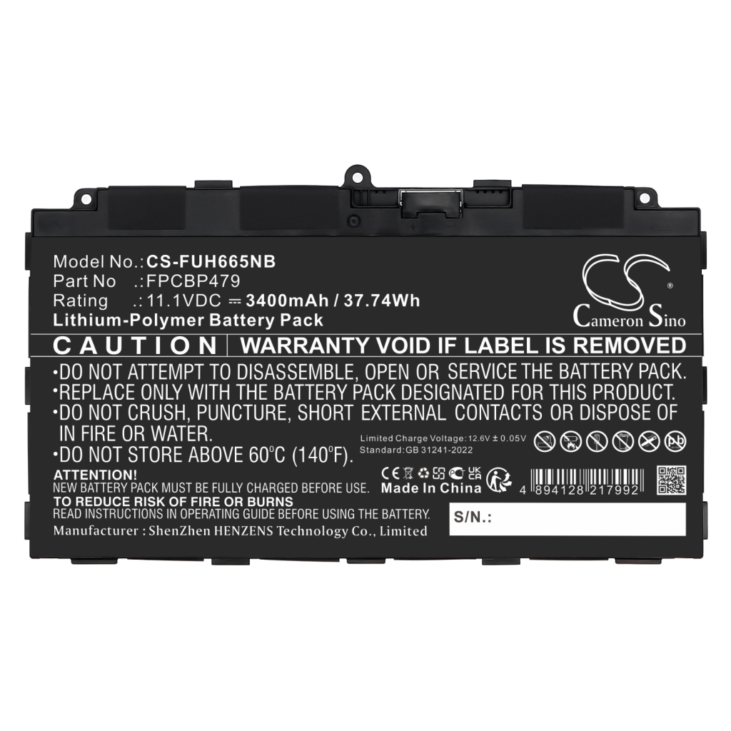 Baterie do notebooků Fujitsu CS-FUH665NB