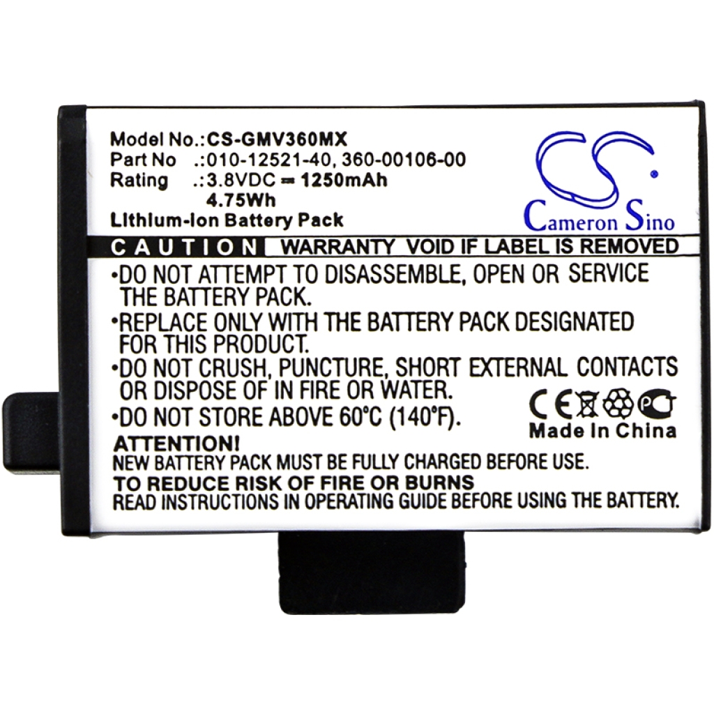 Přední pohled na baterii CS-GMV360MX 3,8V 1250mAh Cameron Sino