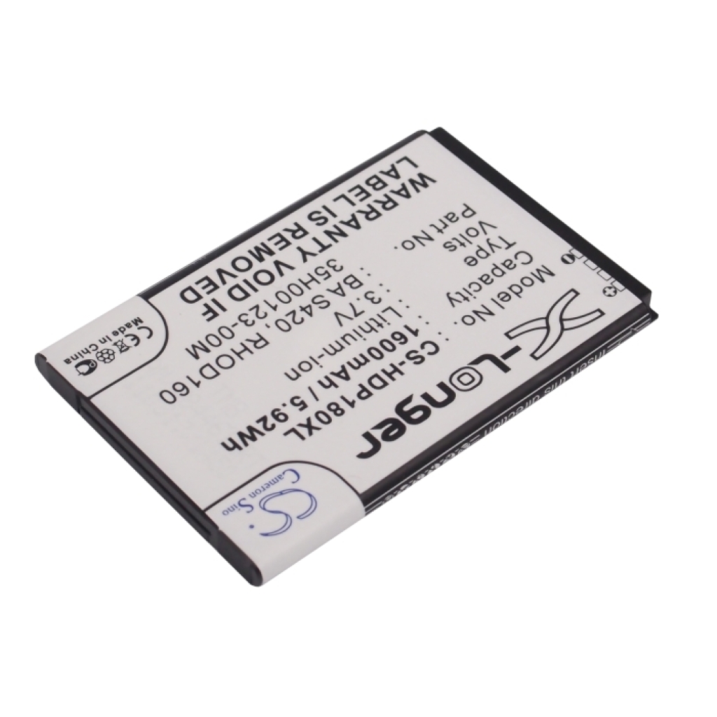CS-HDP180XL X-Longer baterie HTC Rhodium 1600mAh šikmý pohled