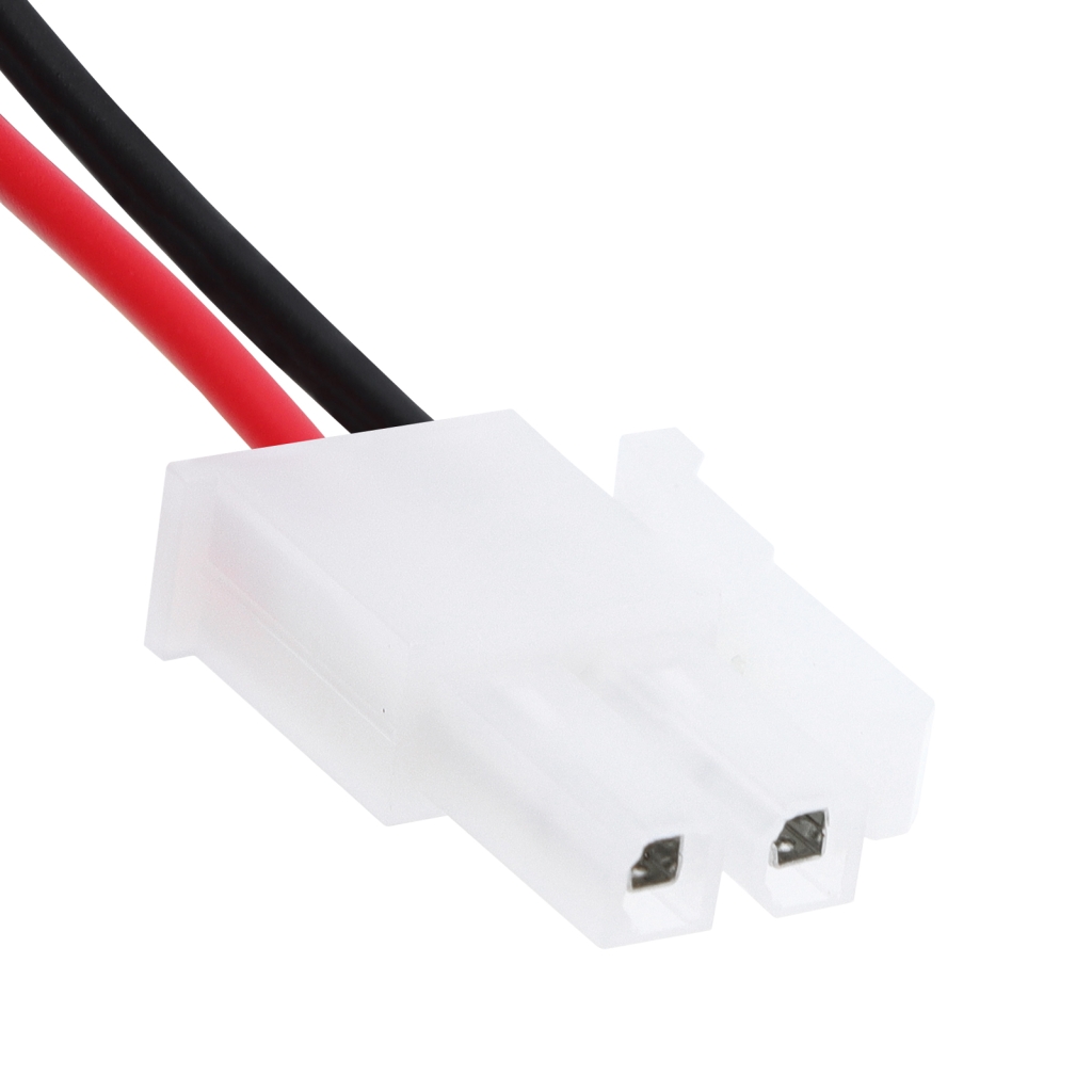 Detail bílého 2-pin Molex konektoru CS-HHR187SL, šikmý pohled
