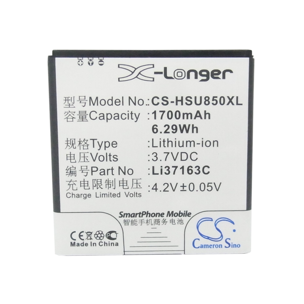 Cameron Sino X-Longer náhradní baterie smartphone 1700mAh 3,7V 6,29Wh - čelní pohled