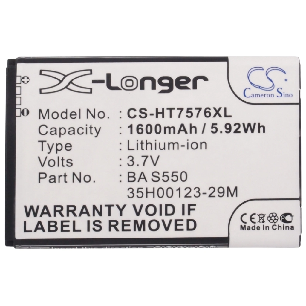 Mobile Phone Battery HTC CS-HT7576XL