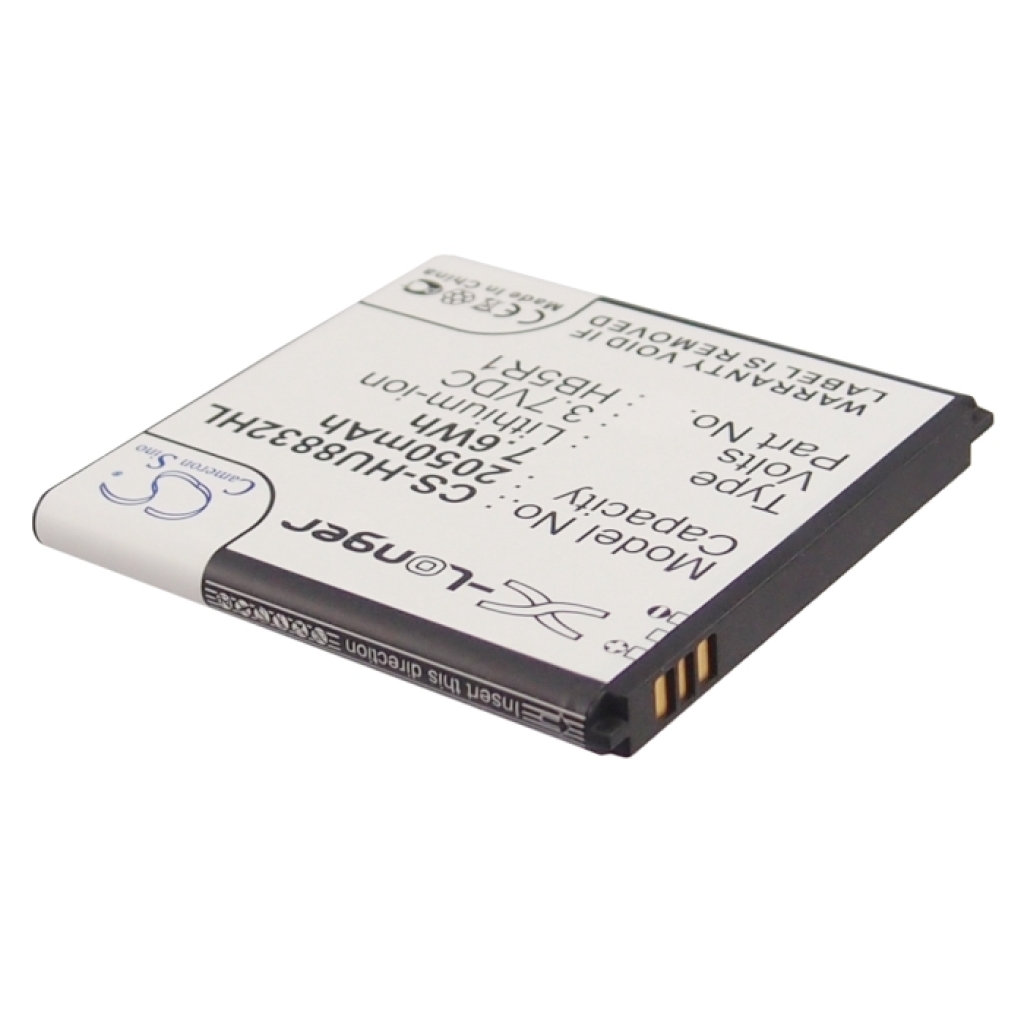 Cameron Sino CS-HU8832HL štítok batérie v obrátenom šikmom pohľade: 2050mAh 7,6Wh