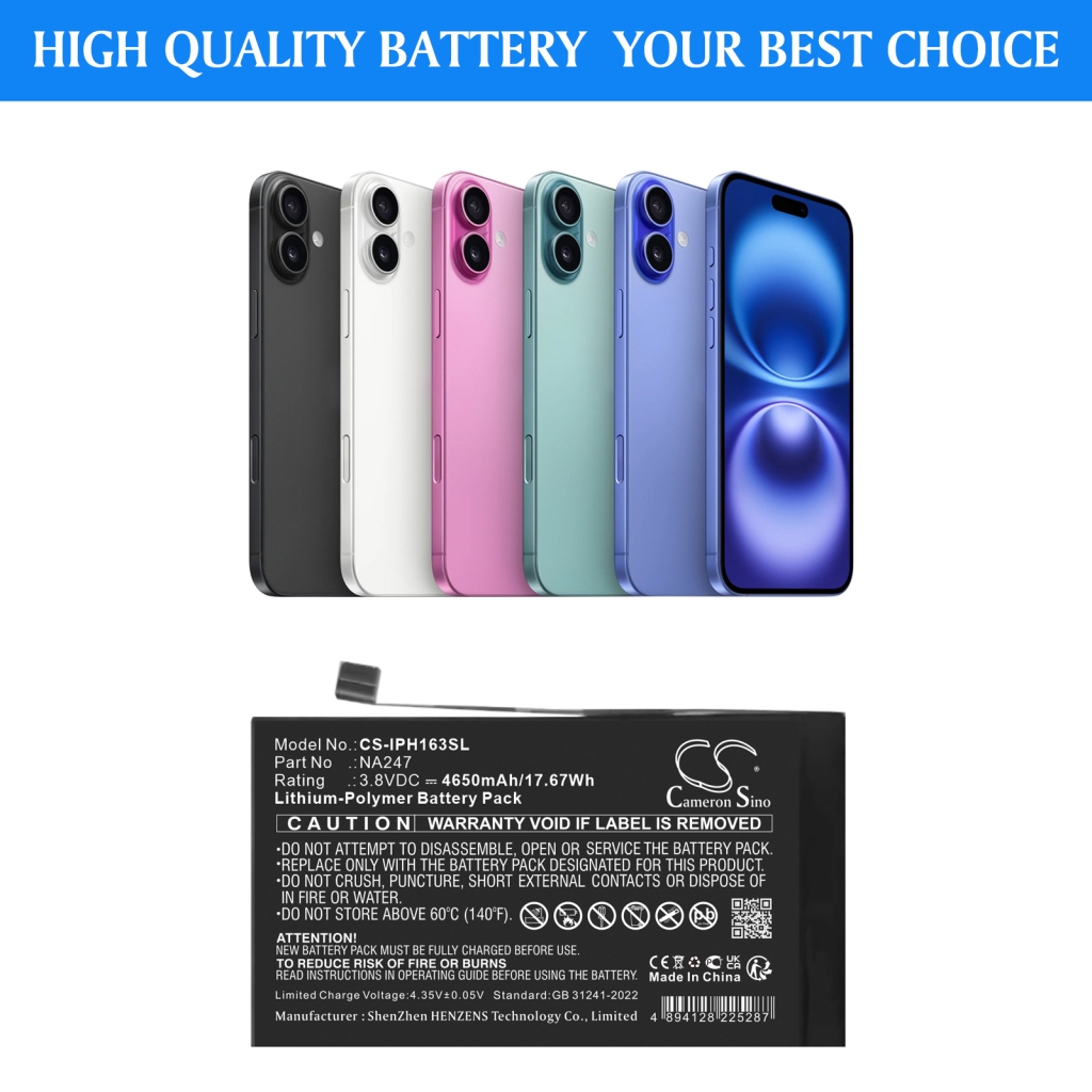 Mobile Phone Battery Apple CS-IPH163SL