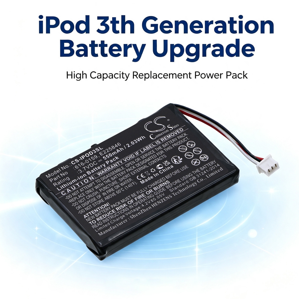 Baterie kompatibilní s Apple iPOD 10GB M8976LL/A 15GB M9460LL/A 20GB M9244LL/A CS-IPOD3SL
