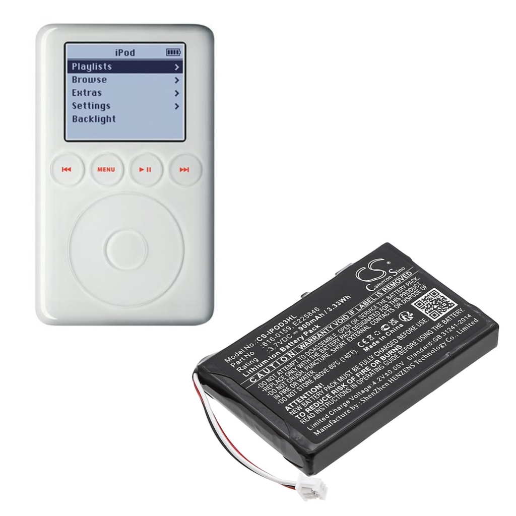 MP3, MP4, PMP batéria Apple CS-IPOD3HL