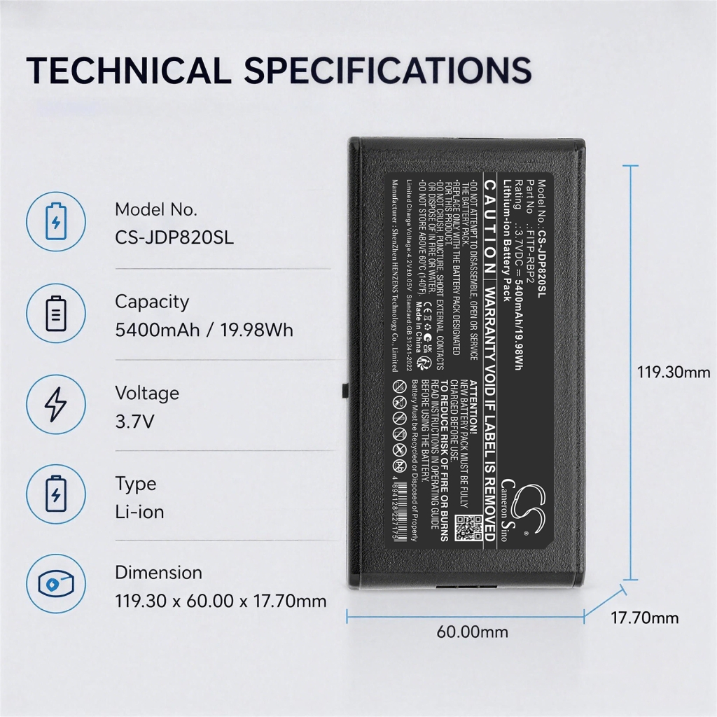 Batéria kompatibilné s Viavi CS-JDP820SL