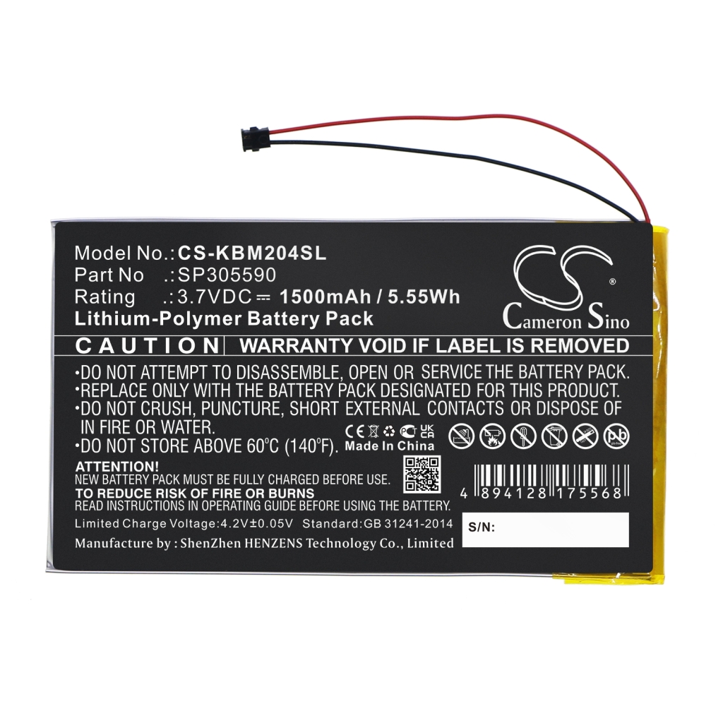 Batérie pre elektronické knihy, elektronické čítačky Kobo CS-KBM204SL