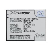 CS-KTT930SL<br />Batérie pre   nahrádza batériu T93