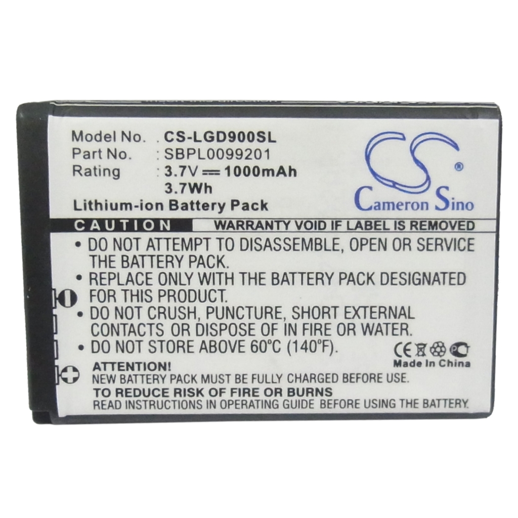Batérie pre mobilné telefóny LG CS-LGD900SL