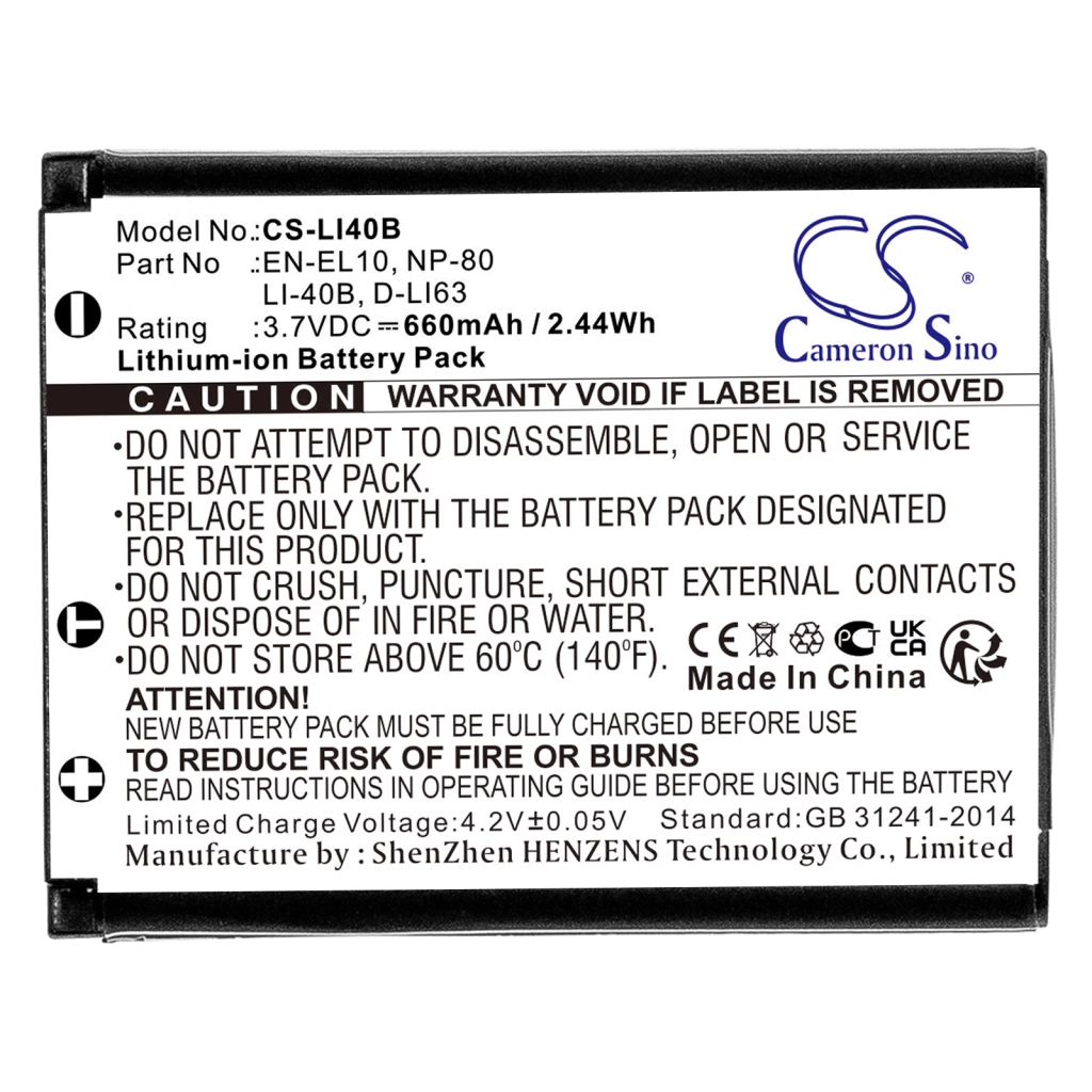 Camera Battery PENTAX Optio LS465