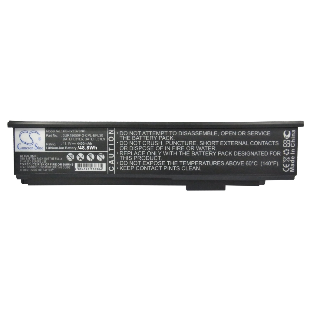 Predný štítok CS-LVE370NB 3UR18650F-2-CPL-EFL30 11,1V 4400mAh 48,8Wh