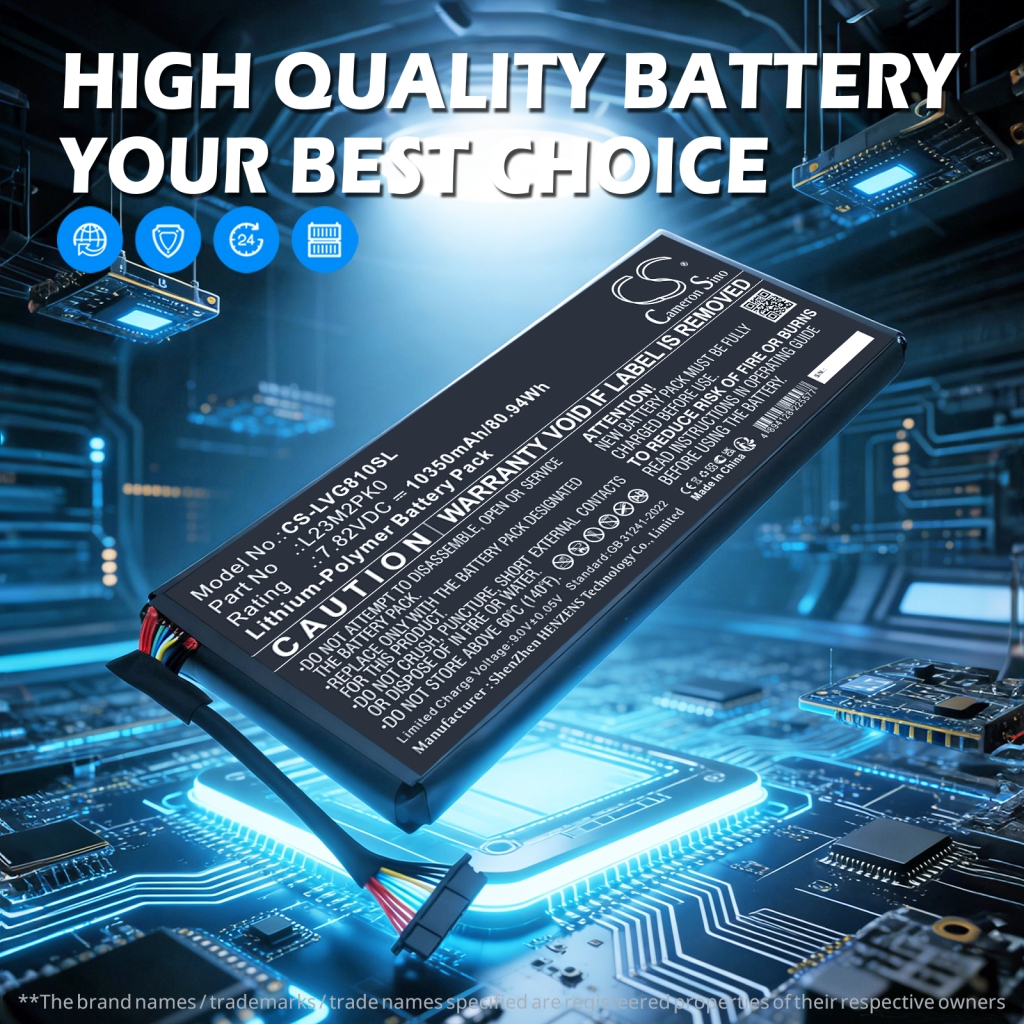 Battery compatible with Lenovo CS-LVG810SL