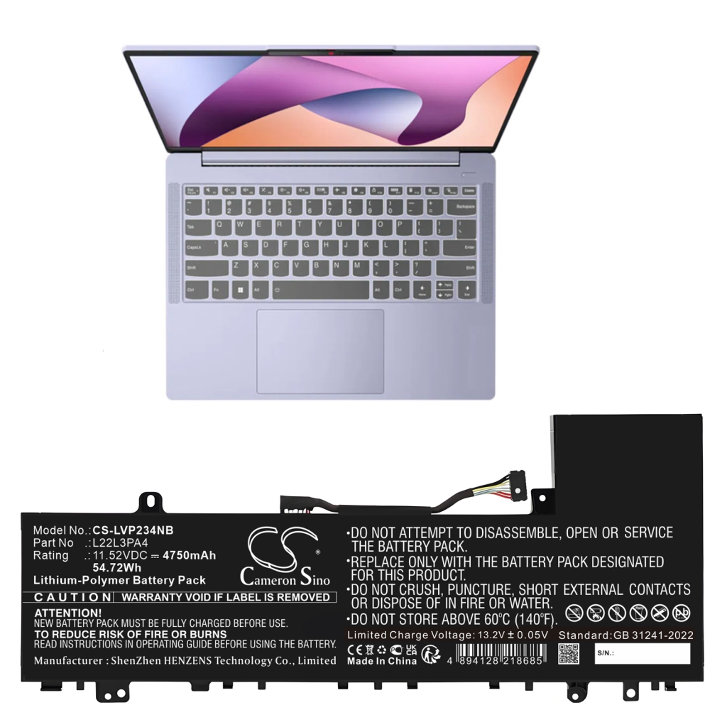 Notebook battery Lenovo IdeaPad Slim 5 14ABR8 82XE002SMB