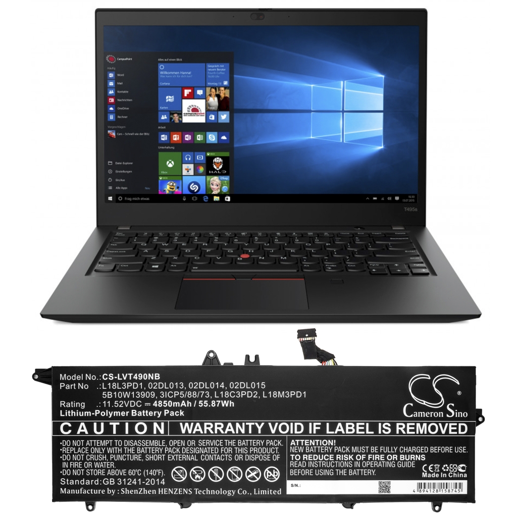Batéria notebooku Lenovo CS-LVT490NB
