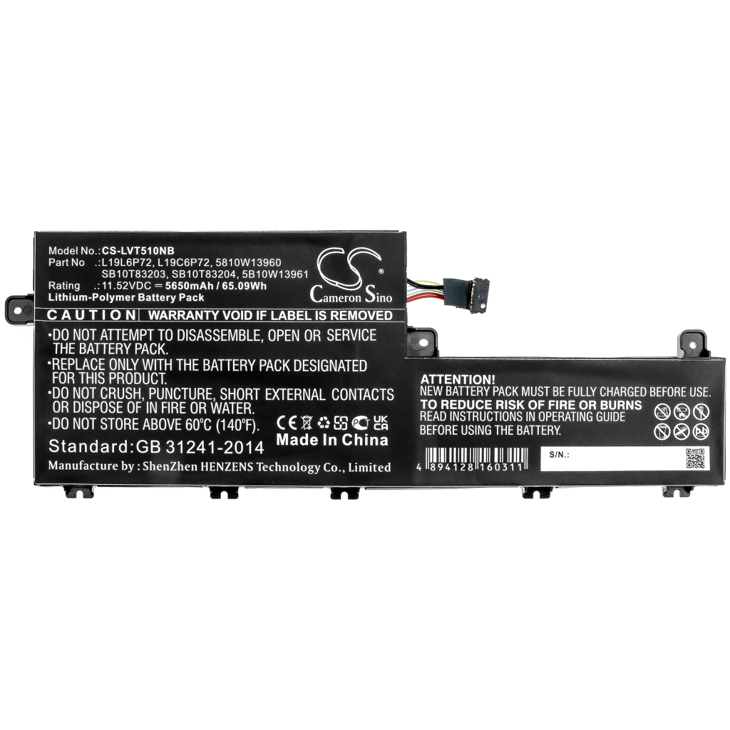 Batéria notebooku Lenovo CS-LVT510NB