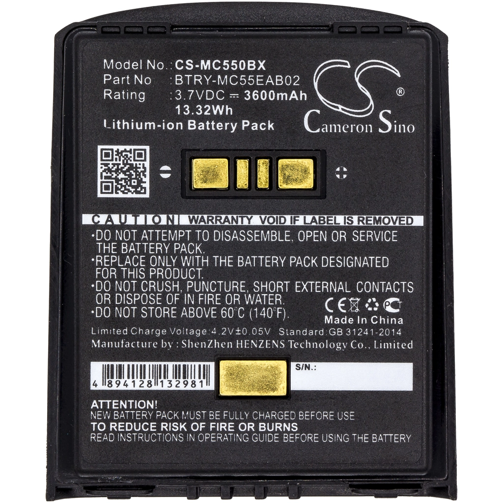 BarCode, Scanner Battery Symbol MC55A0